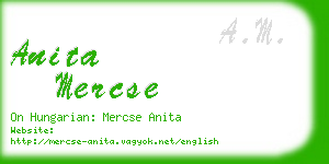 anita mercse business card